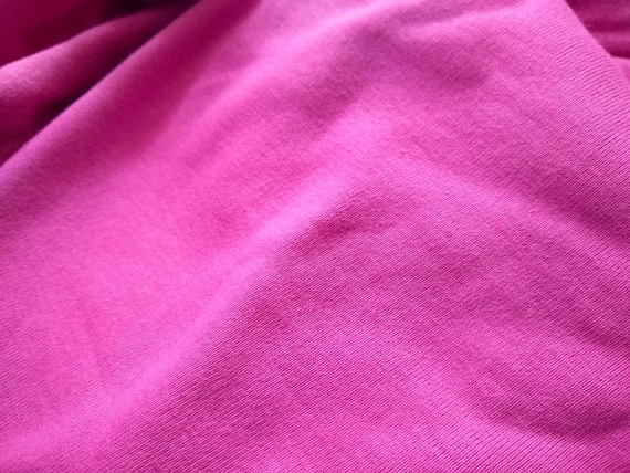 Pink Cotton rib knit jersey fabric -by the yard 36 x 60 inches