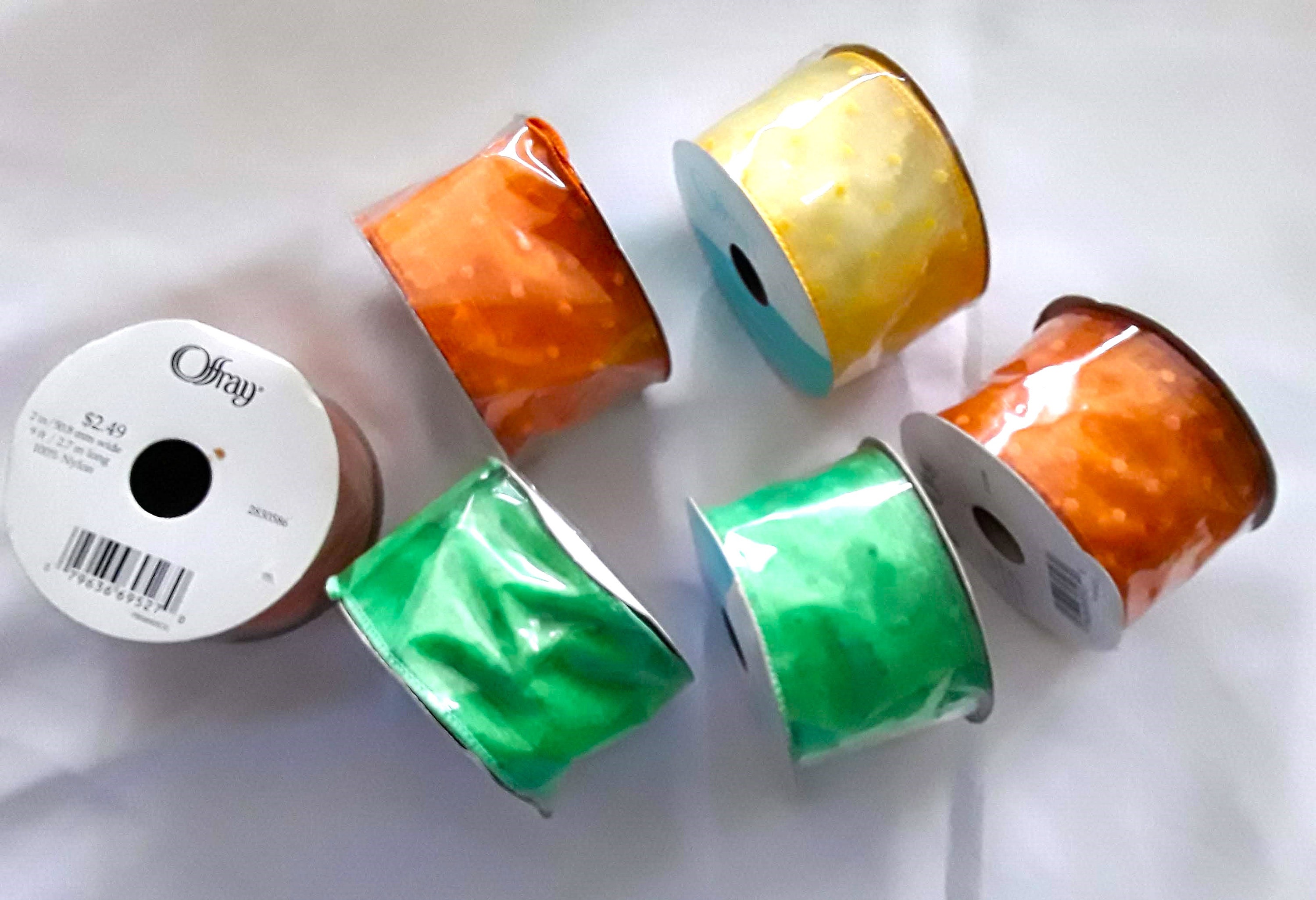 6 Spools of Sheer Ribbon With Dots Wired 2 Inch Wide 3 - Etsy
