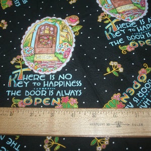 Mary Engelbreit Key to Happiness The door is always open cotton fabric OOP piece 18 x 22. Fat Quarters or bty image 5