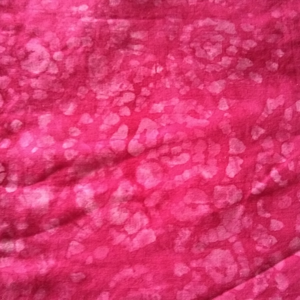 Pink Batik fabric. OOP by the yard, half yard or fat quarter, pink on pink fuchsia magenta