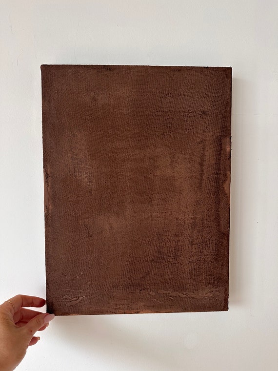 Textured Abstract Painting: Wabi-Sabi Neutral Tone Art (12x16'')