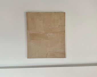 Wabi-Sabi Abstract Art: 20x24 Neutral Textured Painting