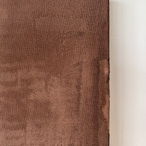 May include: A close-up of a brown textured surface. The surface has a grid-like pattern.