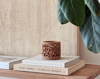 Vintage sand stone decorative candle holder, Small lantern