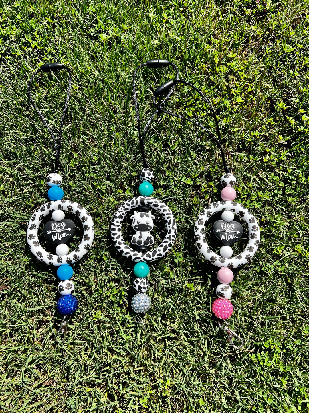 Silicone Beaded Car Charm Rear View Mirror Charm Car Accessory Etsy