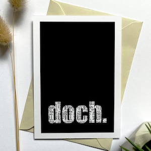 greeting card "DOCH" | Minimalist | motivational | German quote card