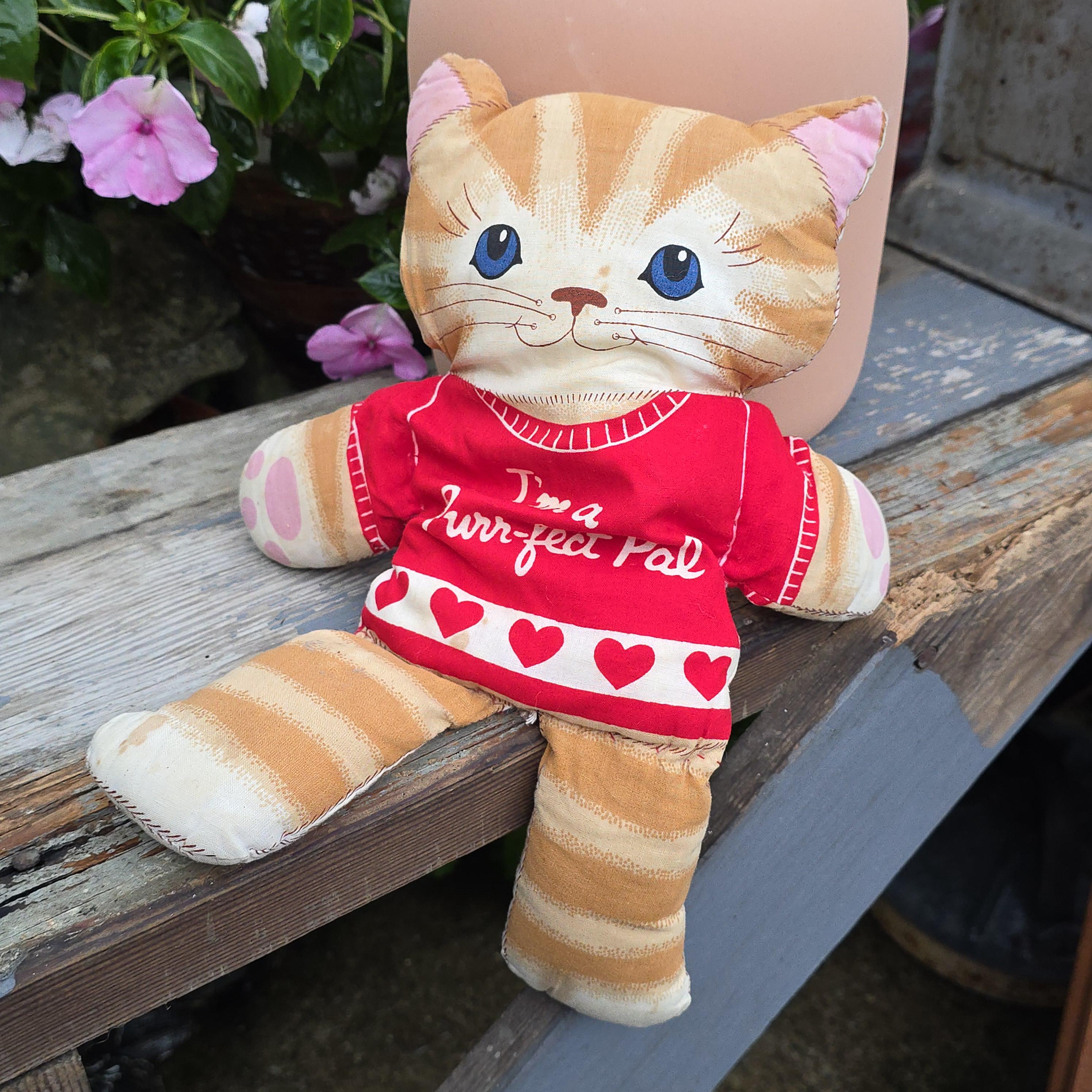 ビンテージドール　ネコ　キャット　cat kitty キティ　70s 70s Cat Plush - Etsy
