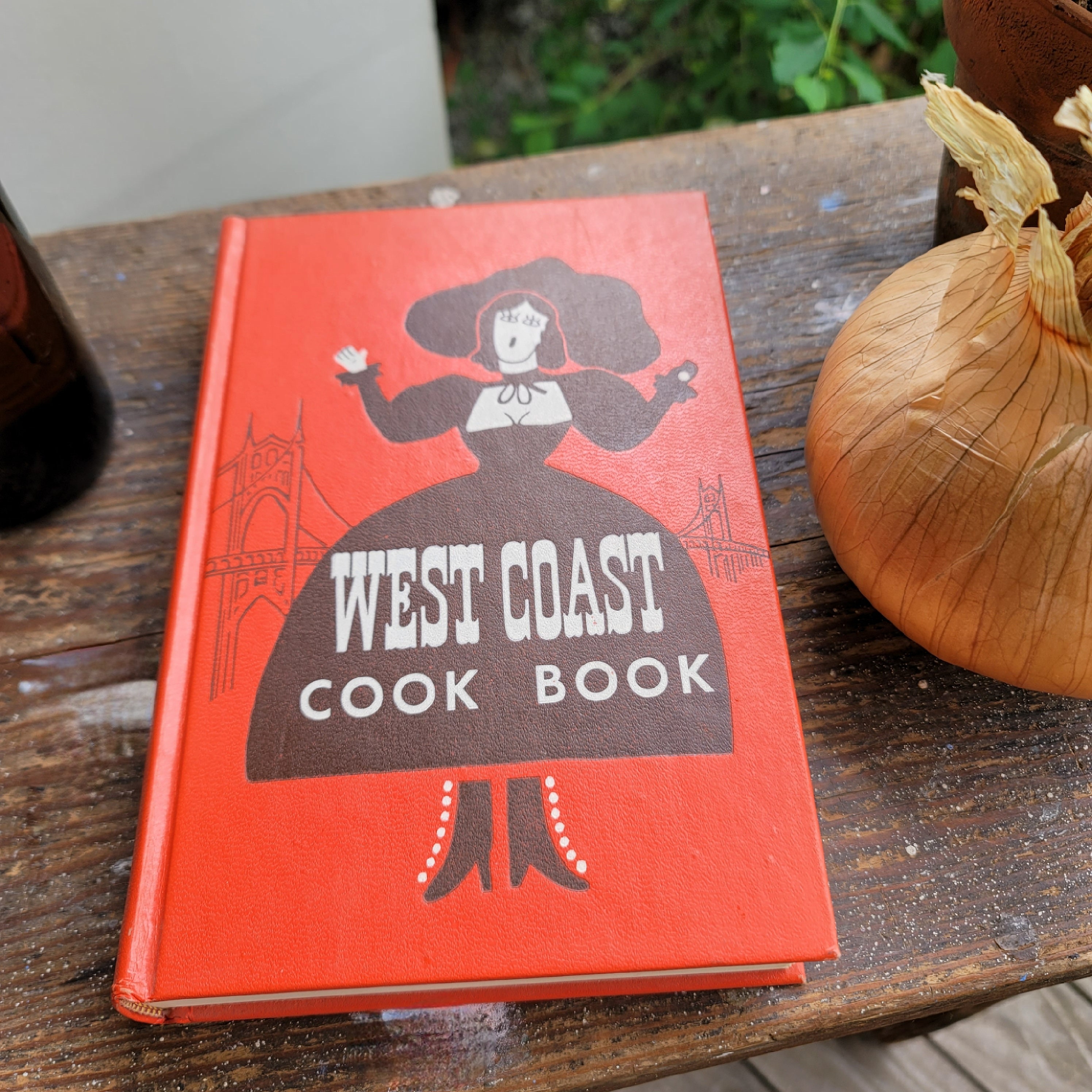 Vintage 1950s Cookbook, West Coast Cookbook, 1952 Edition, Helen Brown, Illustrated Cover, Like New