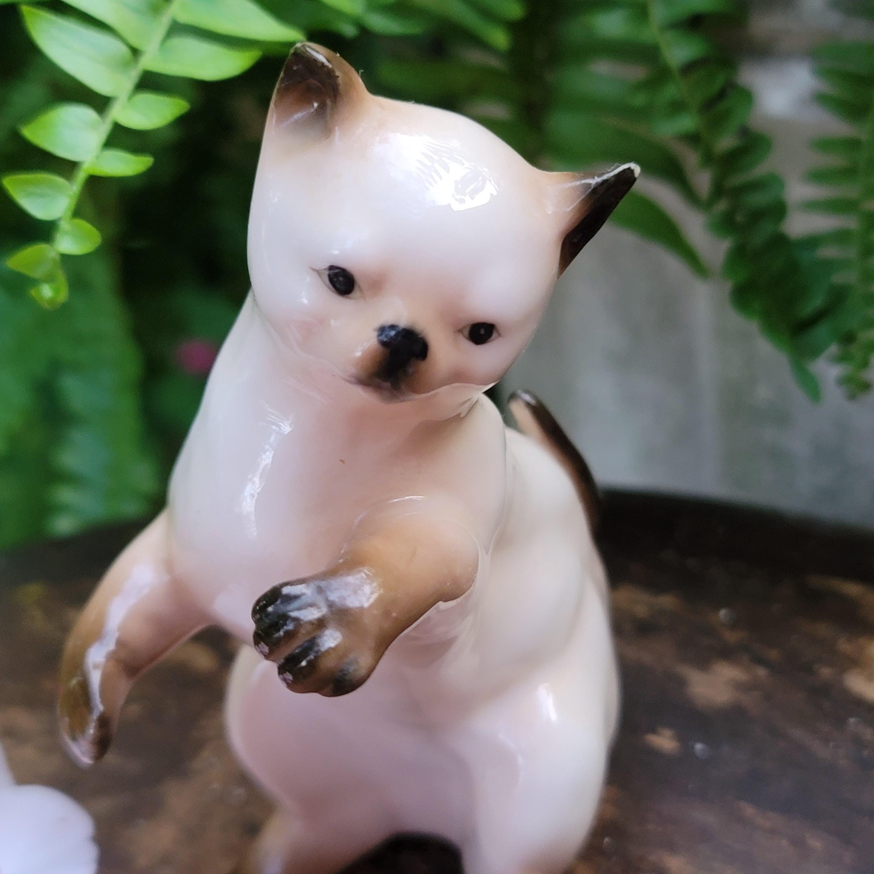 1950年代 ミルクガラス　猫モチーフプレート Japanese 1950's Porcelain Cat - Etsy