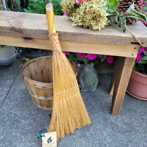 Hearth Broom, Vintage Corn Broom, Cottage Made Small Broom, Primitive Style Broom, Shaker Style Broom