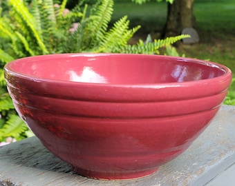 Pink Beehive Pottery Bowl, Vintage Rose Bowl, Medium Mixing Bowl, Small Batter Bowl, Mauve Beehive Bowl