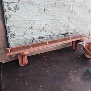 Vintage Wood Shelf, Colonial Rail, Cottage Core Decor 1980s, Stained Wall Shelf,  Bath, Bedroom  Kitchen