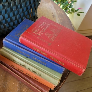 Vintage Bedtime Stories 5‑Volume Uncle Arthur&#39;s Bedtime Stories, Hardback Story Collections, 1920s to 1940s Children&#39;s Books