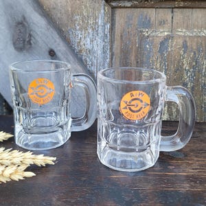 Vintage A&W Root Beer Miniature Mugs - Set of 2