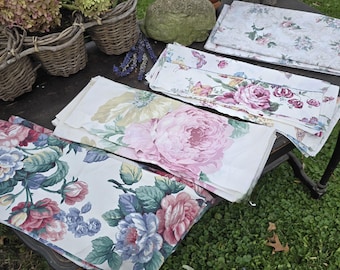 Vintage Floral Pillow Cases Pairs, 1980s USA Made Cottage Cozy Shabby, Choice