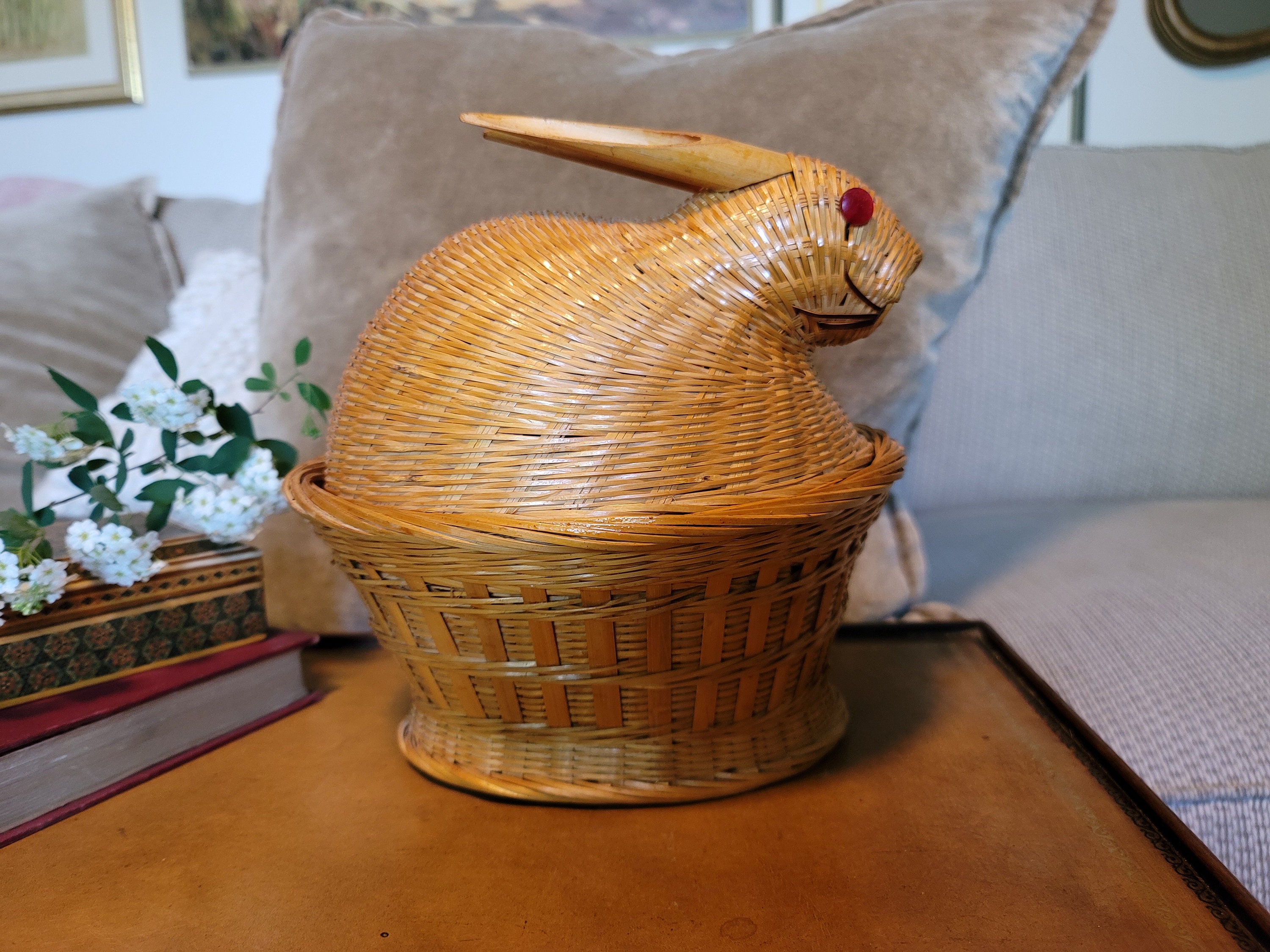 ヴィンテージ　ラビット　バスケット ヴィンテージラビットバスケット