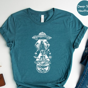 Alien Graphic Shirt, Alien Sweatshirt, Alien and Space Shirt, Science Fiction Shirt, UFO Shirt, Creepy Alien Shirt