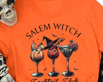 Salem Witch Cocktail Club Shirt, Tequila Shirt, Witchy Tee, Practical Magic, Midnight Margarita, Spooky T-shirt, Halloween Shirt