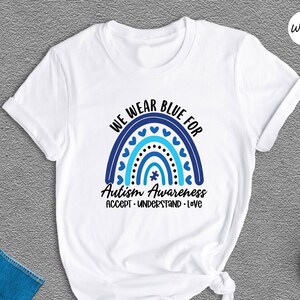 Autism Shirts Awareness TShirt, In April We Wear Blue, Autism Month, In April We Wear Blue, Infinity Autism, Autism Group Shirts