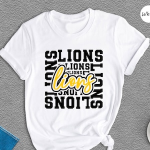Team Mascot Shirt, lions Team Shirt, lions Team Spirit Shirt, lions Fan Shirt, lions School Shirt, lionss School Spirit