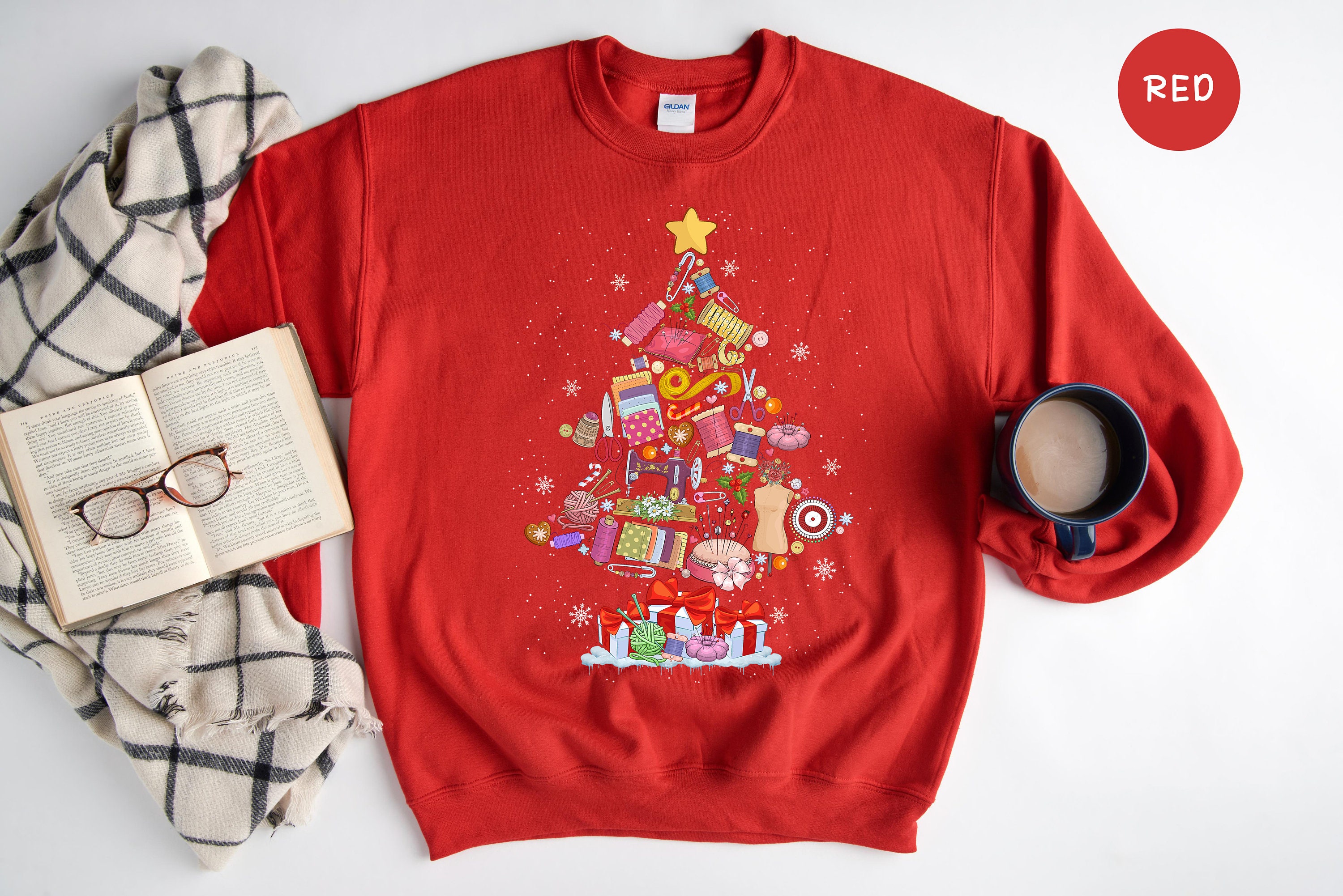 Sewing Machine Christmas Tree Shirt Quilting Shirt Sewing Etsy