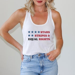 Stars And Strips Equal Rights Tank Top, Reproductive Tank Top, American Tank Top, Stars And Strips Shirt image 1