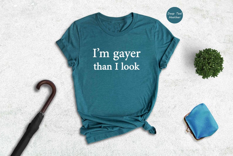 I'm Gayer Than I Look Shirt, Funny Gay Pride Shirt, 90s Baby Shirt, Pride Baby Shirt, Lgbt Shirt, Baby Shirt, Queer Shirt, Bisexual Pride Bild 2