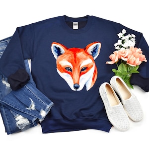Fox Lover Sweatshirt, Cute Fox Sweatshirt, Fox Sweater, Fox Hoodie, Wild Animal Lover Sweatshirt, Animal Lover Sweatshirt