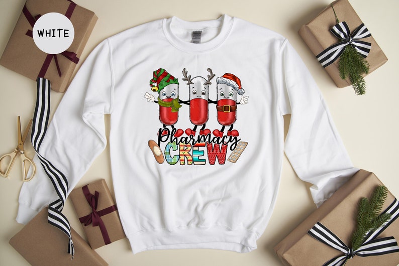 Pharmacy Christmas Tree Shirt, Christmas Pharmacy Squad, Pharmacy Tech Shirt, Pharmacist Gift, Pharmacy Christmas Tee image 8