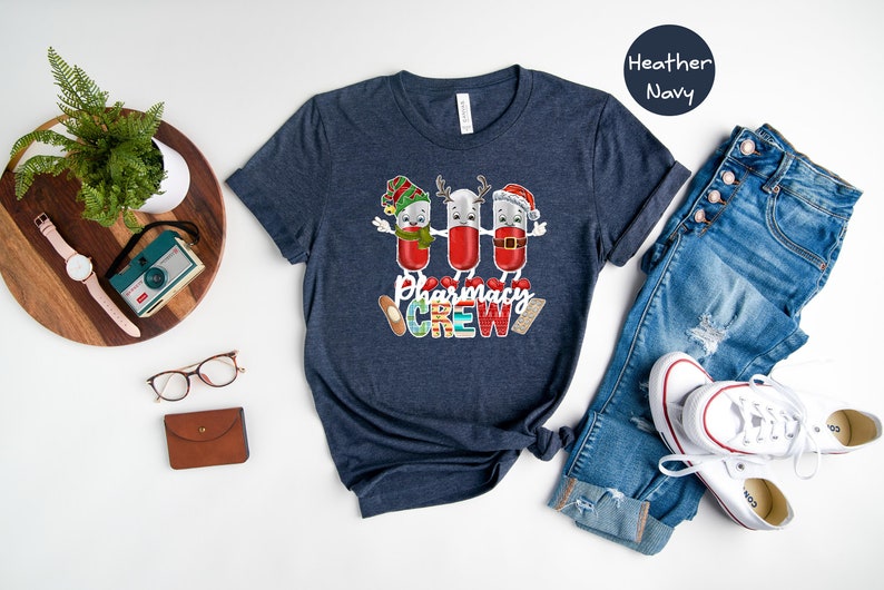 Pharmacy Christmas Tree Shirt, Christmas Pharmacy Squad, Pharmacy Tech Shirt, Pharmacist Gift, Pharmacy Christmas Tee image 7