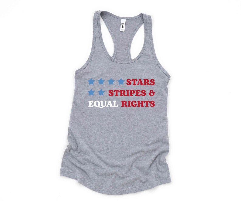 Stars And Strips Equal Rights Tank Top, Reproductive Tank Top, American Tank Top, Stars And Strips Shirt image 5