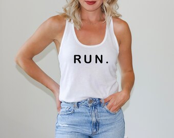 Run Tank Top, Minimalist Running Tank Top, Running Tank, Runner Gift, Marathon Gift, Marathon Tank Top