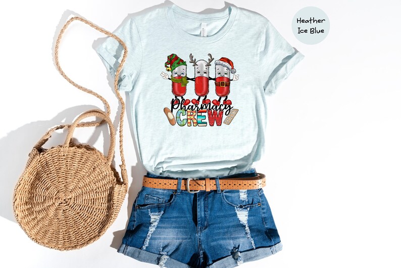 Pharmacy Christmas Tree Shirt, Christmas Pharmacy Squad, Pharmacy Tech Shirt, Pharmacist Gift, Pharmacy Christmas Tee image 4