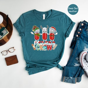 Pharmacy Christmas Tree Shirt, Christmas Pharmacy Squad, Pharmacy Tech Shirt, Pharmacist Gift, Pharmacy Christmas Tee image 5