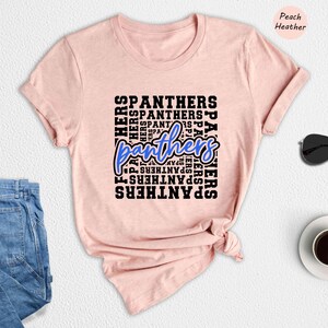 Panthers Shirt, Retro Stacked Panthers Mascot Tee, Panthers Mom Cheer Shirt, School Spirit Game Day Shirt, Panthers Team Pride Shirt