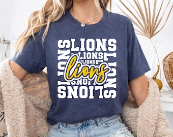Team Mascot Shirt, lions Team Shirt, lions Team Spirit Shirt, lions Fan Shirt, lions School Shirt, lionss School Spirit