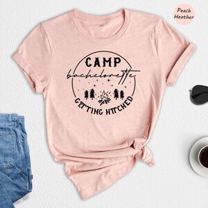 Camp Bachelorette Getting Hitched Shirt, Bachelorette Shirts, Camping Bachelorette Party Tees, Camp Bachelorette Shirt, Bachelorette Party