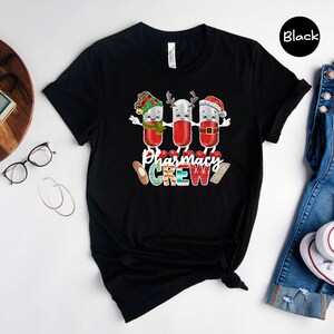 Pharmacy Christmas Tree Shirt, Christmas Pharmacy Squad, Pharmacy Tech Shirt, Pharmacist Gift, Pharmacy Christmas Tee image 3