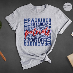 Team Mascot Shirt, Patriots Team Shirt, Patriots Team Spirit Shirt, Patriots Fan Shirt, Patriots School Shirt, Patriots School Spirit