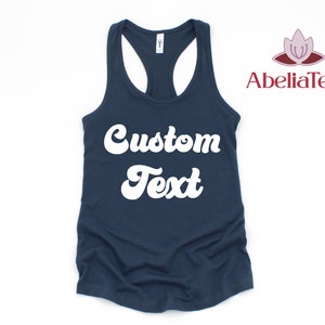 Custom Text Tank, Custom Bride Tank, Custom Workout Tank Top, Your Text Woman Tank, Custom Fitness Tank, Women Custom Workout Tank