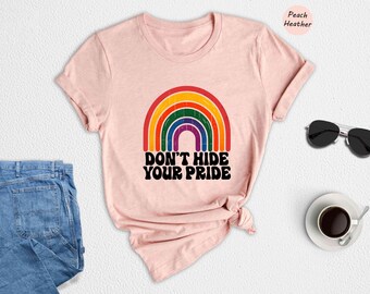 Pride Rainbow Shirt, Pride Ally Shirt, LGBTQ Shirt, Gay Shirt, Lesbian Shirt, Cute Pride Shirt, Pride Month Shirt, Love Is Love Shirt