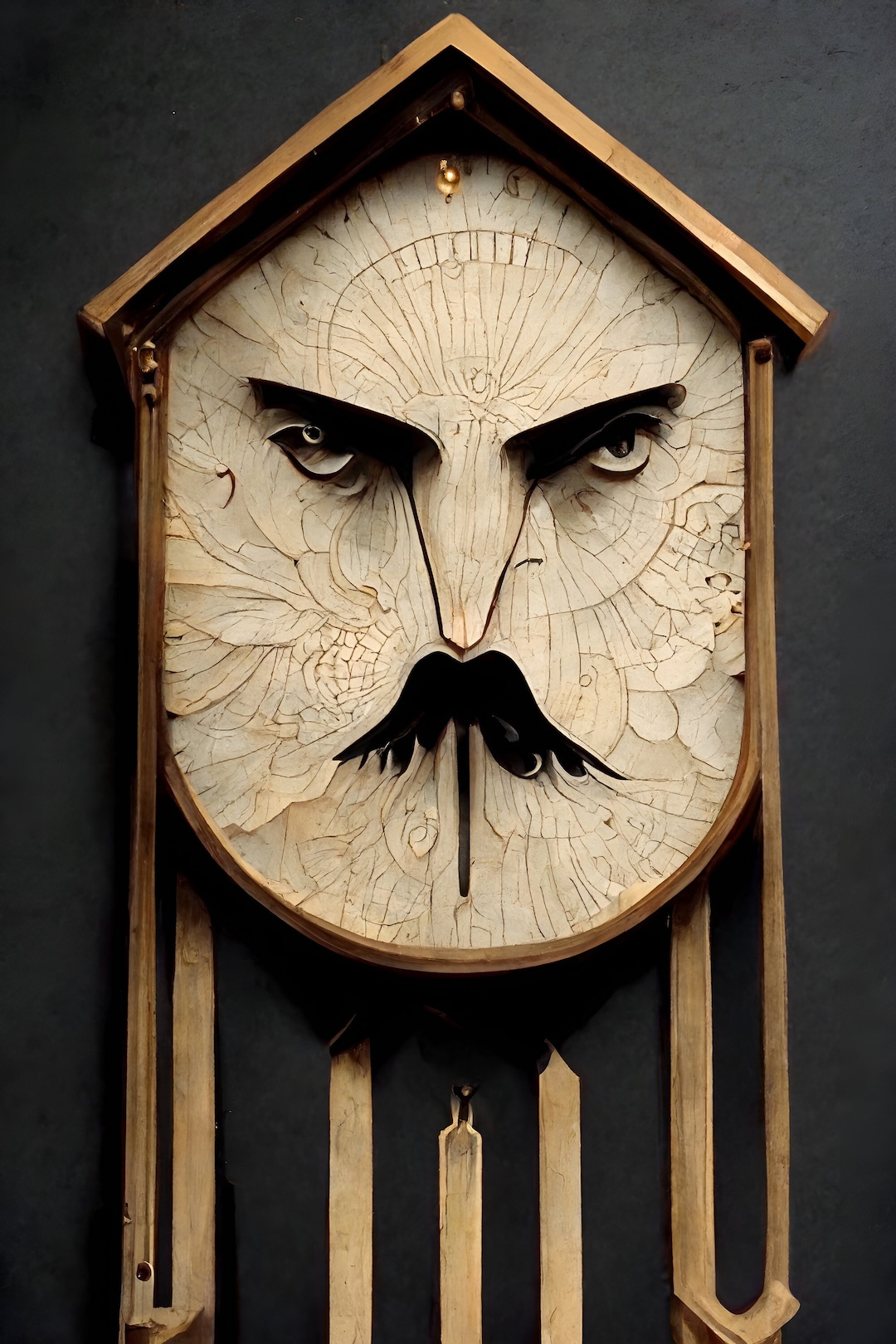 Old Oldschool Cuckoo Clock, Nikola Tesla Style AI Art, AI Generated Etsy