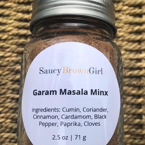 Garam Masala Minx | Indian Spice Blend for Curries, Veggies & Rice | Warm and Aromatic | SaucyBrownGirl Kitchen Staple
