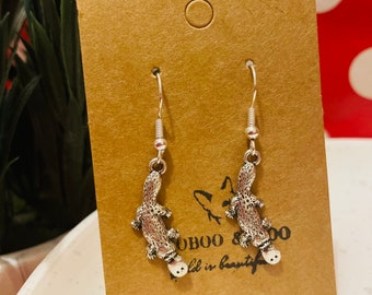 Duck-billed platypus  earrings / animal / nature / biology / wildlife / gift bag / silver plated or sterling silver fish hooks