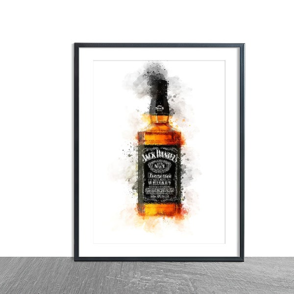 Jack Daniel's Whiskey Personalised Wall Art Print Decor Gift Poster