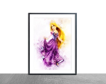Tangled Gift - Custom Rapunzel Art Decor Portrait