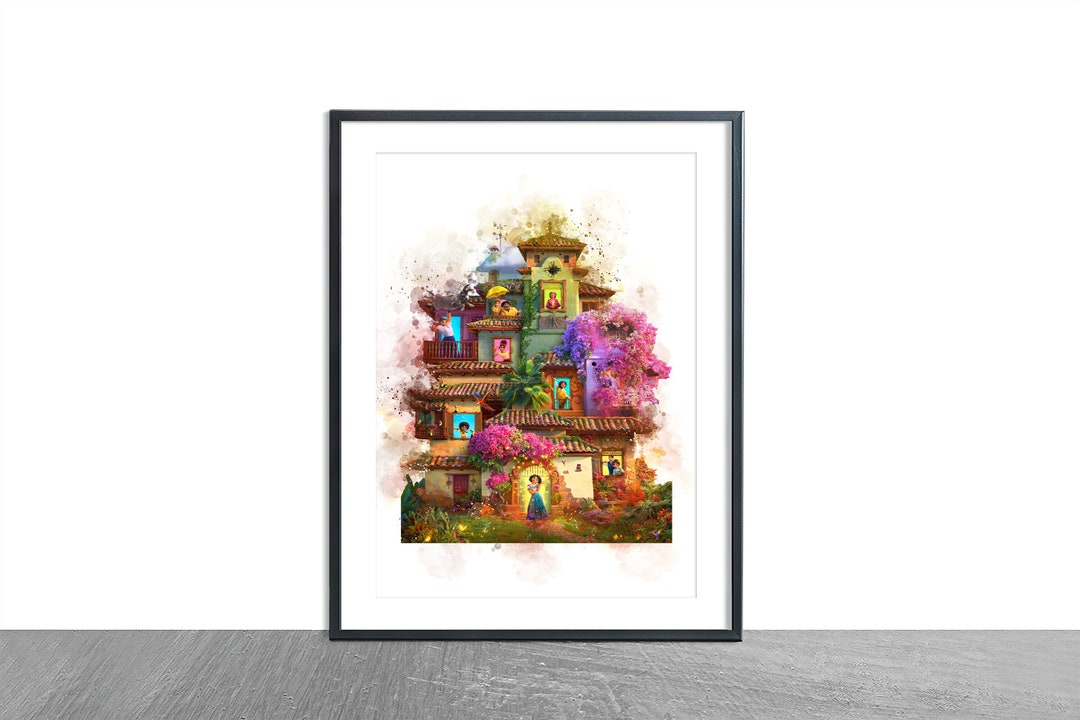 Disney Encanto Casa Madrigal House Magic House Watercolour Effect Wall