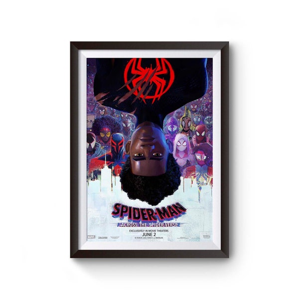 Spiderman Across The Spider Verse 2023 Movie Poster Wall Art Print, Film Poster Print, Home Decor, Cinema, Film Print Poster