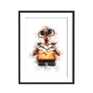 Wall-E Robot Watercolour Art Print, Disney/Pixar Movie Poster, Wall-E Wall Art, Disney Fan Gift