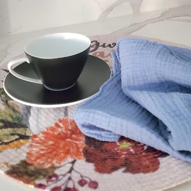 Minimalistic Tenugui Towels - Thin Gauze Cotton Kitchen Hand Towel - Absorbent, Quick-Drying Tea Towel